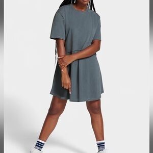 🆕UGG Norina Organic Cotton Relaxed Crew Neck Lounge Dress NWT Stormy Seas Grey
